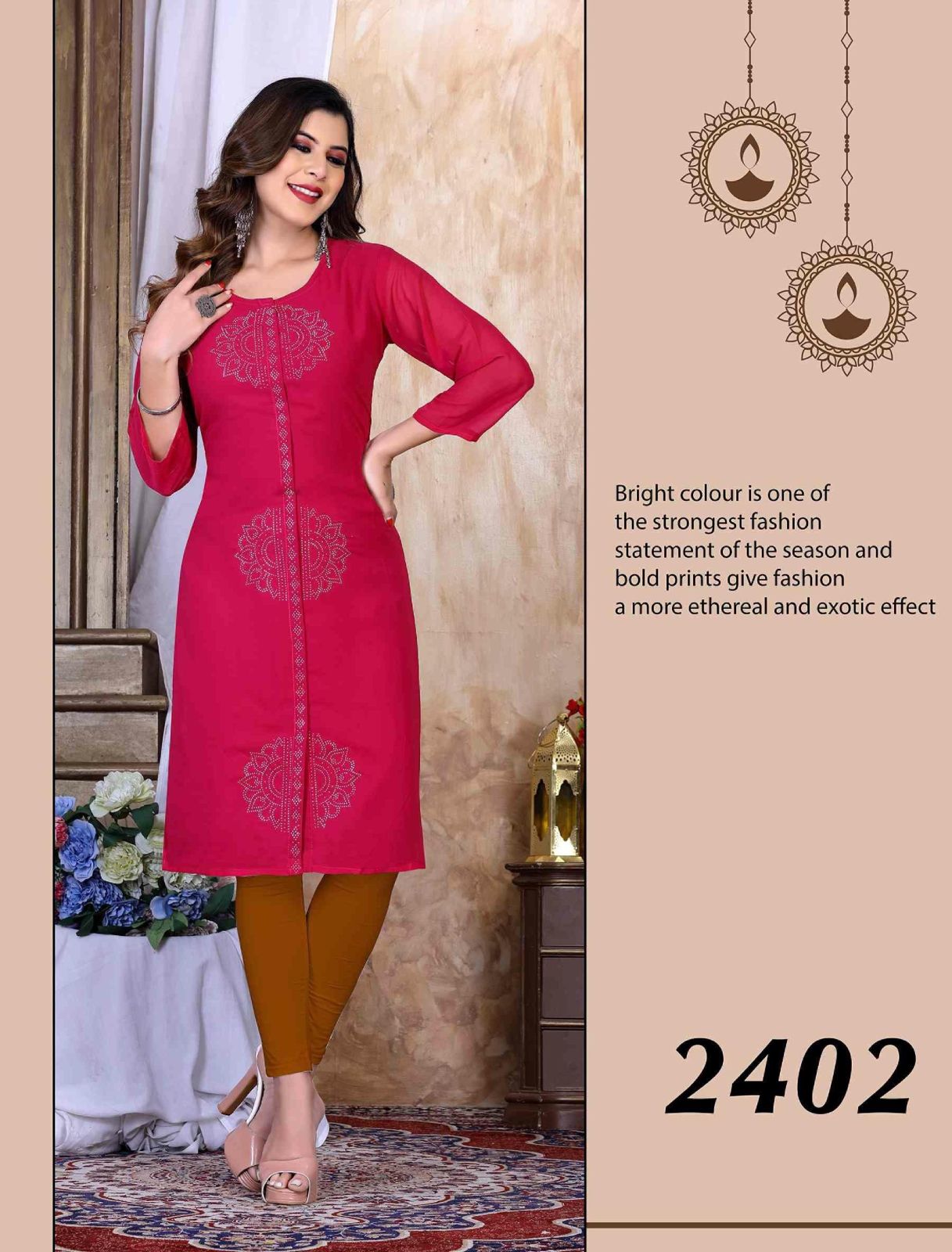 Beauty Queen Retro Ethnic Wear Georgette Wholesale Kurti Collection